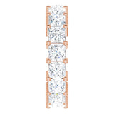 10K Gold Square Lab-Grown Diamond Shared-Prong Eternity Band – 3.75x3.75 mm Stones - Rose Gold - view 4