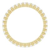 10K Gold Round Natural Diamond Shared-Prong Eternity Band – 1.5 mm Stones - Yellow Gold - view 2