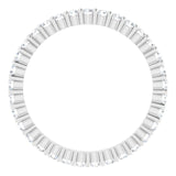 10K Gold Round Lab-Grown Diamond Shared-Prong Eternity Band – 1.5 mm Stones - White Gold - view 2