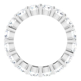 10K Gold Round Natural Diamond Shared-Prong Eternity Band – 3.75 mm Stones - White Gold - view 2