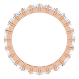 14K Gold Asscher Lab-Grown Diamond Shared-Prong Eternity Band – 2.3x2.3 mm Stones - Rose Gold - view 2
