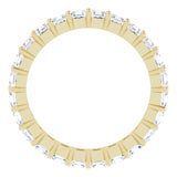 14K Gold Asscher Lab-Grown Diamond Shared-Prong Eternity Band – 2.3x2.3 mm Stones - Yellow Gold - view 2