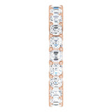 14K Gold Asscher Lab-Grown Diamond Shared-Prong Eternity Band – 2.6x2.6 mm Stones - Rose Gold - view 4