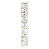 14K Gold Asscher Natural Diamond Shared-Prong Eternity Band – 2.6x2.6 mm Stones - view 4