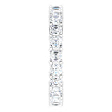 Platinum Asscher Lab-Grown Diamond Shared-Prong Eternity Band – 2.6x2.6 mm Stones - view 4