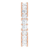 10K Gold Square Natural Diamond Shared-Prong Eternity Band – 2.5x2.5 mm Stones - Rose Gold - view 4