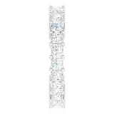 10K Gold Square Lab-Grown Diamond Shared-Prong Eternity Band – 2.5x2.5 mm Stones - White Gold - view 4