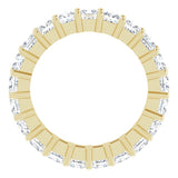 14K Gold Square Lab-Grown Diamond Shared-Prong Eternity Band – 3x3 mm Stones - Yellow Gold - view 2