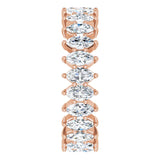 14K Gold Marquise Lab-Grown Diamond Shared-Prong Eternity Band – 4.25x2.25 mm Stones - Rose Gold - view 4