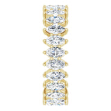 14K Gold Marquise Lab-Grown Diamond Shared-Prong Eternity Band – 4.25x2.25 mm Stones - Yellow Gold - view 4