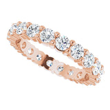 10K Gold Round Lab-Grown Diamond Shared-Prong Eternity Band – 2.75 mm Stones - Rose Gold - view 5