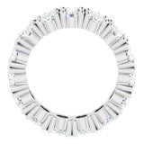 10K Gold Oval Lab-Grown Diamond Shared-Prong Eternity Band – 6x4 mm Stones - White Gold - view 2