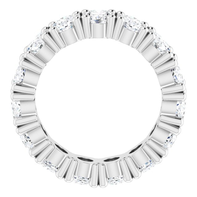 10K Gold Oval Lab-Grown Diamond Shared-Prong Eternity Band – 6x4 mm Stones - White Gold - view 2