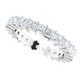 10K Gold Square Lab-Grown Diamond Shared-Prong Eternity Band – 2.25x2.25 mm Stones - White Gold - view 5