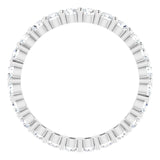 10K Gold Round Lab-Grown Diamond Shared-Prong Eternity Band – 2.25 mm Stones - White Gold - view 2