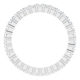 10K Gold Square Natural Diamond Shared-Prong Eternity Band – 1.75x1.75 mm Stones - White Gold - view 2