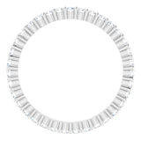 10K Gold Round Natural Diamond Shared-Prong Eternity Band – 1.5 mm Stones - White Gold - view 2