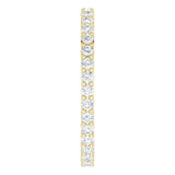 14K Gold Round Lab-Grown Diamond Shared-Prong Eternity Band – 1.5 mm Stones - Yellow Gold - view 4