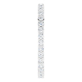 10K Gold Round Lab-Grown Diamond Shared-Prong Eternity Band – 1.5 mm Stones - White Gold - view 4