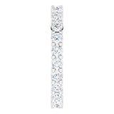 10K Gold Round Lab-Grown Diamond Shared-Prong Eternity Band – 2.25 mm Stones - White Gold - view 4
