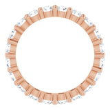 10K Gold Round Lab-Grown Diamond Shared-Prong Eternity Band – 2.75 mm Stones - Rose Gold - view 2