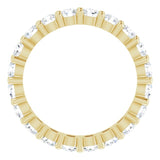 14K Gold Round Lab-Grown Diamond Shared-Prong Eternity Band – 2.75 mm Stones - Yellow Gold - view 2