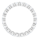 10K Gold Round Lab-Grown Diamond Shared-Prong Eternity Band – 2.75 mm Stones - White Gold - view 2