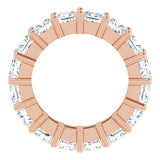 10K Gold Square Lab-Grown Diamond Shared-Prong Eternity Band – 3.75x3.75 mm Stones - Rose Gold - view 2