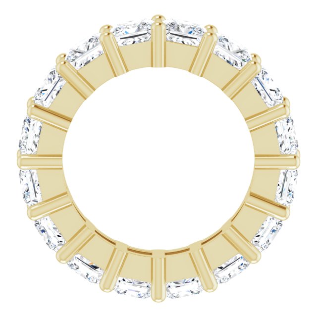 14K Gold Square Lab-Grown Diamond Shared-Prong Eternity Band – 3.75x3.75 mm Stones - Yellow Gold - view 2