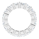 10K Gold Square Lab-Grown Diamond Shared-Prong Eternity Band – 3.75x3.75 mm Stones - White Gold - view 2
