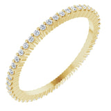 10K Gold Round Lab-Grown Diamond Shared-Prong Eternity Band – 1 mm Stones - Yellow Gold