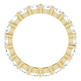 14K Gold Round Lab-Grown Diamond Shared-Prong Eternity Band – 3.2 mm Stones - Yellow Gold - view 2