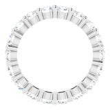 10K Gold Round Natural Diamond Shared-Prong Eternity Band – 3.2 mm Stones - White Gold - view 2