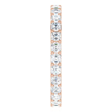 14K Gold Asscher Lab-Grown Diamond Shared-Prong Eternity Band – 2x2 mm Stones - Rose Gold - view 4