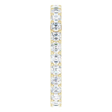 14K Gold Asscher Lab-Grown Diamond Shared-Prong Eternity Band – 2x2 mm Stones - Yellow Gold - view 4