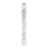 Platinum Asscher Lab-Grown Diamond Shared-Prong Eternity Band – 2x2 mm Stones - view 4