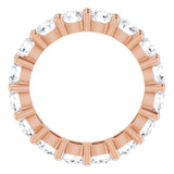 10K Gold Round Lab-Grown Diamond Shared-Prong Eternity Band – 3.8 mm Stones - Rose Gold - view 2