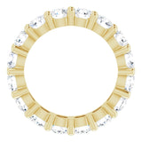 14K Gold Round Lab-Grown Diamond Shared-Prong Eternity Band – 3.8 mm Stones - Yellow Gold - view 2