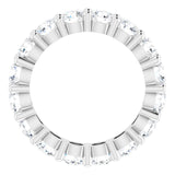 10K Gold Round Lab-Grown Diamond Shared-Prong Eternity Band – 3.8 mm Stones - White Gold - view 2