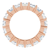 10K Gold Square Lab-Grown Diamond Shared-Prong Eternity Band – 3.75x3.75 mm Stones - Rose Gold - view 2