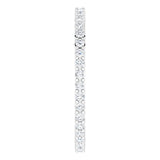 10K Gold Round Lab-Grown Diamond Shared-Prong Eternity Band – 1.3 mm Stones - White Gold - view 4