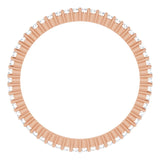 10K Gold Round Natural Diamond Shared-Prong Eternity Band – 1 mm Stones - Rose Gold - view 2