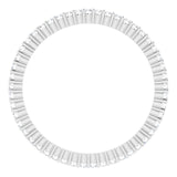 10K Gold Round Natural Diamond Shared-Prong Eternity Band – 1 mm Stones - White Gold - view 2