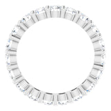 10K Gold Round Lab-Grown Diamond Shared-Prong Eternity Band – 3 mm Stones - White Gold - view 2