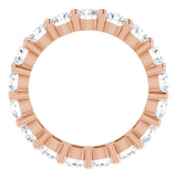 10K Gold Round Lab-Grown Diamond Shared-Prong Eternity Band – 3.5 mm Stones - Rose Gold - view 2