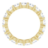 14K Gold Round Lab-Grown Diamond Shared-Prong Eternity Band – 3.5 mm Stones - Yellow Gold - view 2