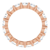 10K Gold Round Lab-Grown Diamond Shared-Prong Eternity Band – 3.4 mm Stones - Rose Gold - view 2