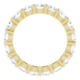 14K Gold Round Lab-Grown Diamond Shared-Prong Eternity Band – 3.4 mm Stones - Yellow Gold - view 2
