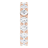 10K Gold Round Lab-Grown Diamond Shared-Prong Eternity Band – 3.75 mm Stones - Rose Gold - view 4