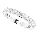 Platinum Asscher Lab-Grown Diamond Shared-Prong Eternity Band – 2.6x2.6 mm Stones - view 5